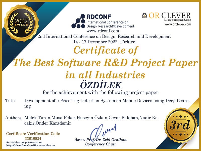 ---“Best Software R&D Project in All Sectors” award